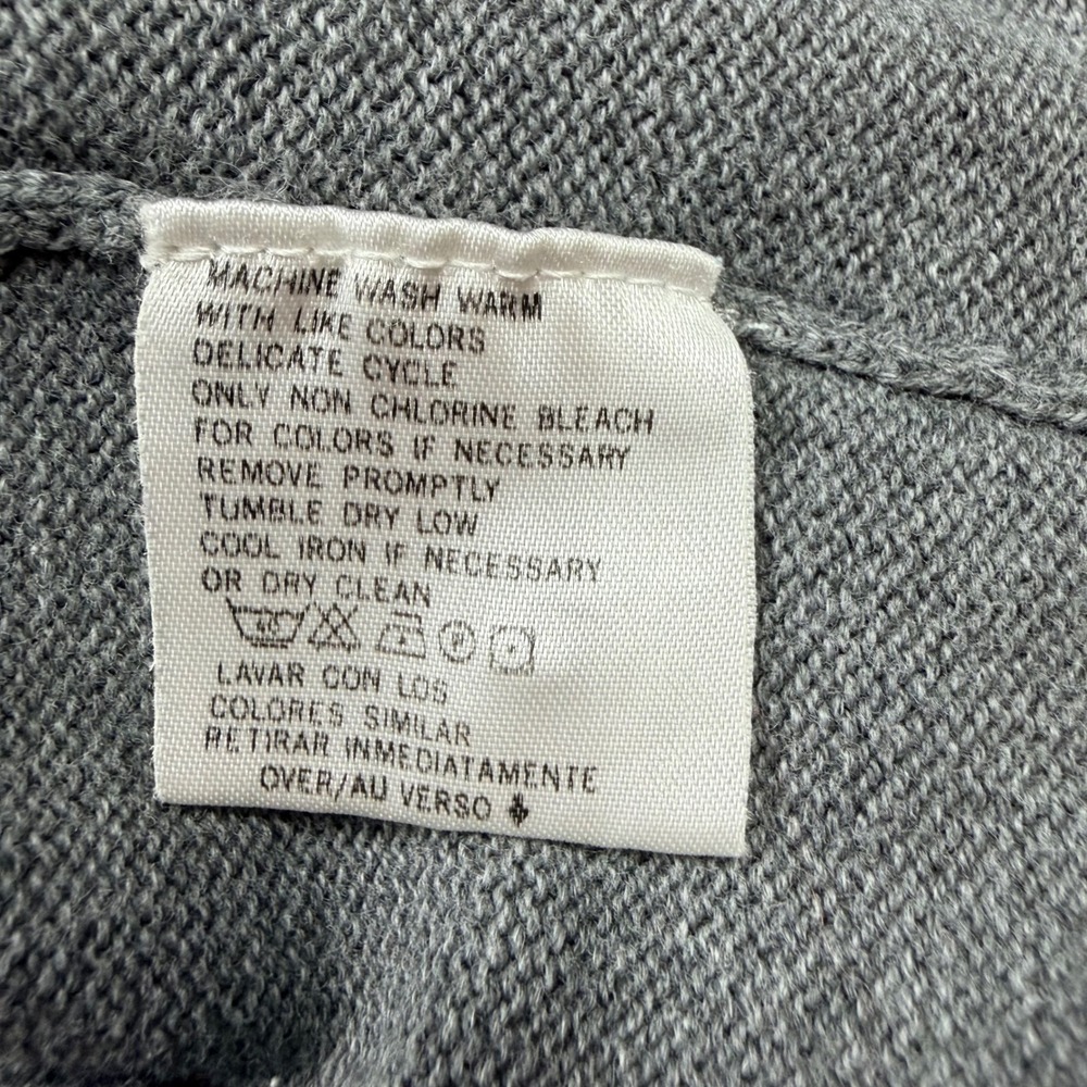 Liz Claiborne LizGolf 90's Vintage Polo Sweater Womens M Grey Good Argyle - Picture 6 of 11